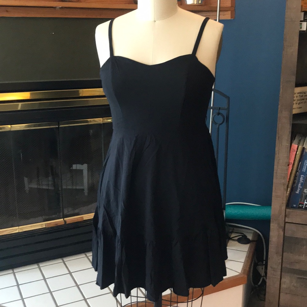 Old Navy Black Ruffle Cami Sundress Large